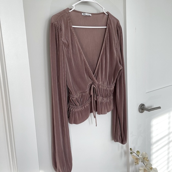 Mauve Zara Top - Size Large - Picture 1 of 2